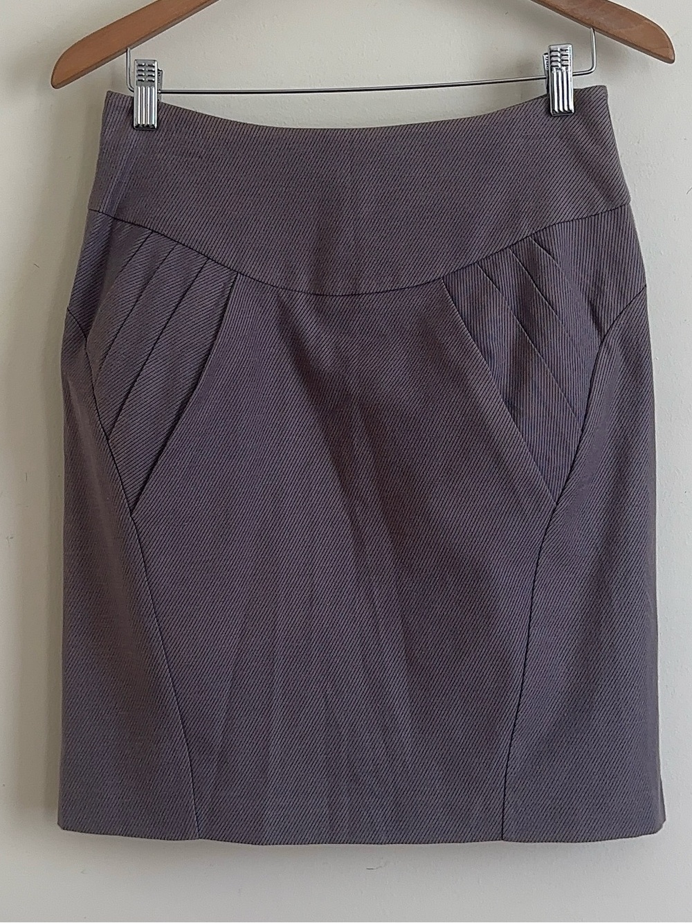 Baraschi Anthropologie Pencil Skirt NWT Gray Textured Career Size